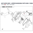 AIR FILTER ASSY - INTERCHANGEABLE WITH  0800-110000-2000 product image