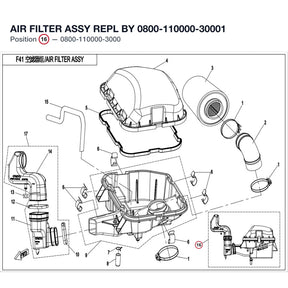 AIR FILTER ASSY REPL BY 0800-110000-30001 product image