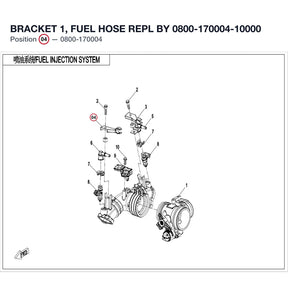 BRACKET 1, FUEL HOSE REPL BY 0800-170004-10000 product image