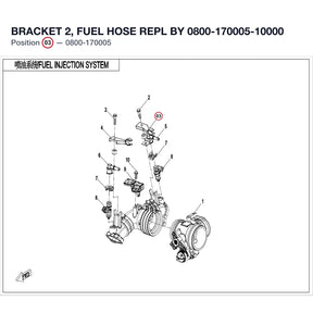 BRACKET 2, FUEL HOSE REPL BY 0800-170005-10000 product image