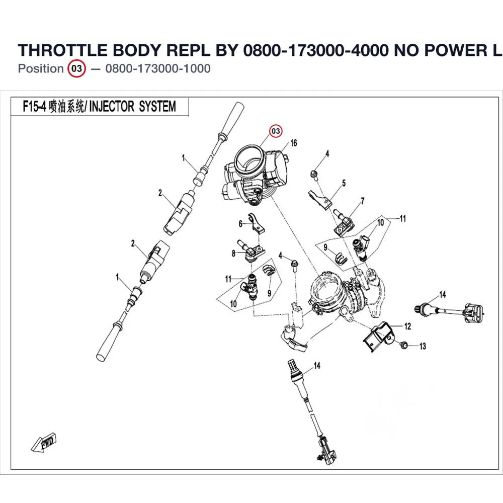 THROTTLE BODY REPL BY 0800-173000-4000 product image