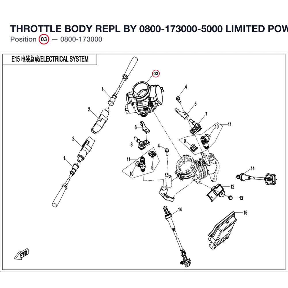 THROTTLE BODY REPL BY 0800-173000-5000 product image
