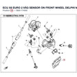 ECU X8 EURO 2 VÄG SENSOR ON FRONT WHEEL product image