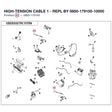 HIGH-TENSION CABLE 1 - REPL BY 0800-179100-10000 product image