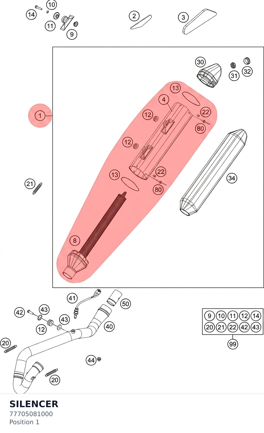 Diagram preview: SILENCER (77705081000)