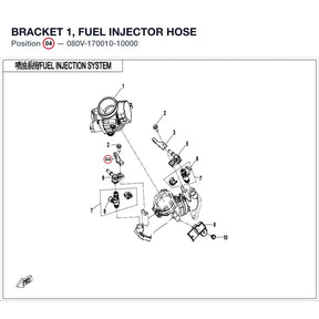 BRACKET 1, FUEL INJECTOR HOSE product image
