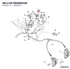 BELLOW MEMBRANE 082039711 diagram position