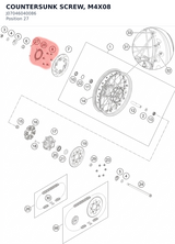 Diagram preview: COUNTERSUNK SCREW, M4X08 (J07046040086)