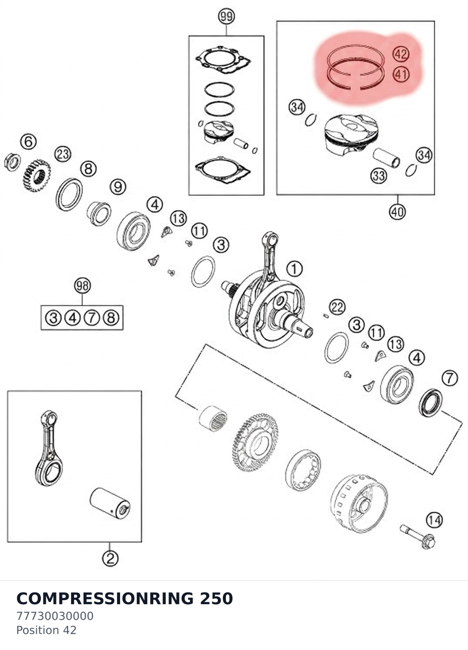 Diagram preview: COMPRESSIONRING 250 (77730030000)