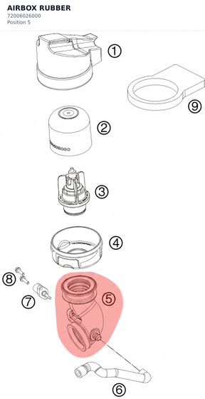 Diagram preview: AIRBOX RUBBER (72006026000)