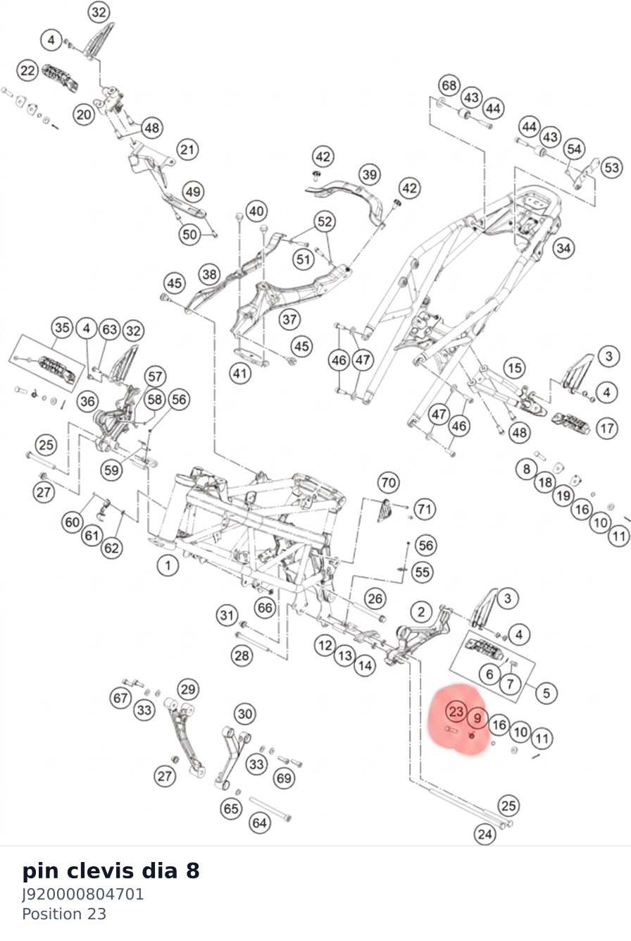 Diagram preview: pin clevis dia 8 (J920000804701)