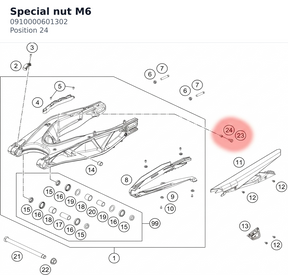 Diagram preview: Special nut M6 (0910000601302)