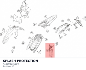 Diagram preview: SPLASH PROTECTION (A13008075000)
