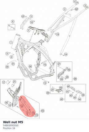 Diagram preview: Well nut M5 (54803092050)