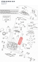 Diagram preview: STUD M 8X16   10.9 (0835080165)