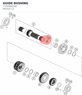 Diagram preview: GUIDE BUSHING (77333001160)
