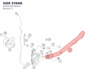 Diagram preview: SIDE STAND (A67503023000C1)