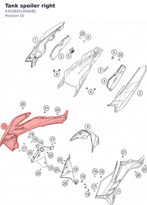 Diagram preview: Tank spoiler right (63508051000ABC)