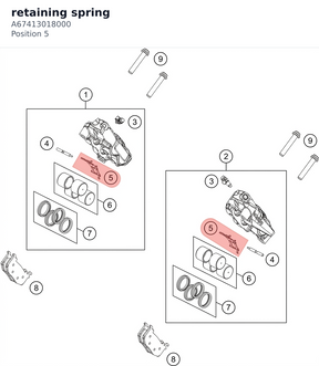 Diagram preview: retaining spring (A67413018000)
