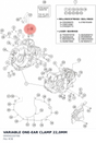 Diagram preview: VARIABLE ONE-EAR CLAMP 22,0MM (00050220706)