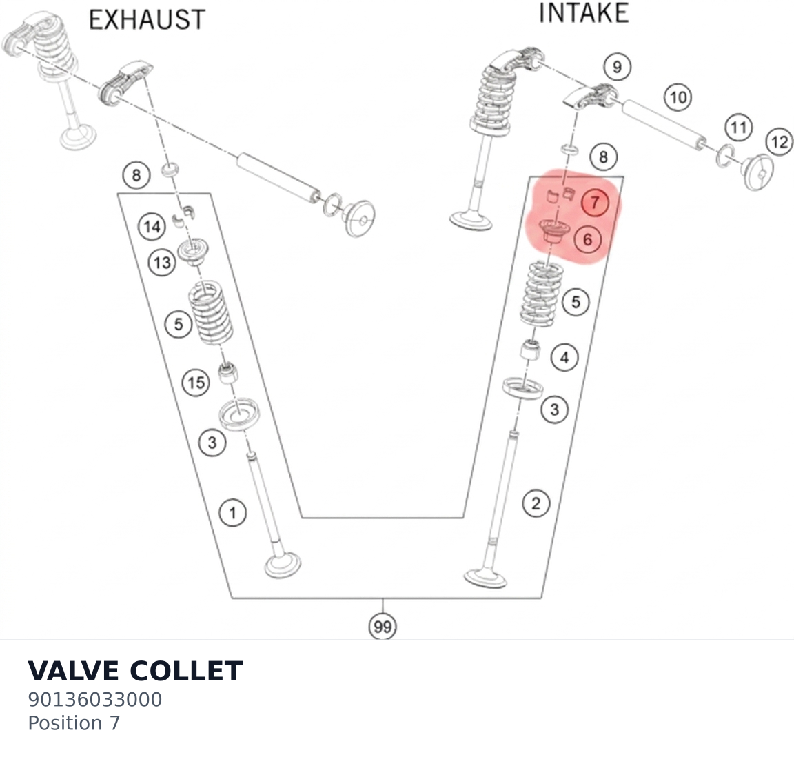 Diagram preview: VALVE COLLET (90136033000)