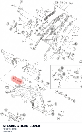 Diagram preview: STEARING HEAD COVER (60303003010)