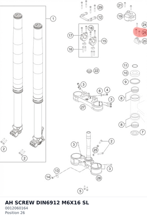 Diagram preview: AH SCREW DIN6912 M6X16 SL (0012060164)