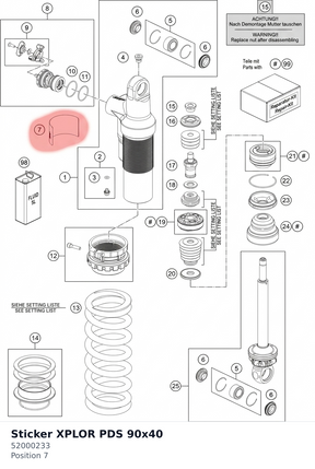 Diagram preview: Sticker XPLOR PDS 90x40 (52000233)
