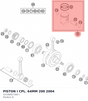 Diagram preview: PISTON I CPL. 64MM 200 2004 (52330007300 I)