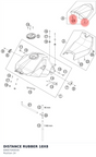 Diagram preview: DISTANCE RUBBER 18X8 (69007040030)
