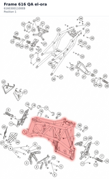 Diagram preview: Frame 616 QA el-ora (61603001100EB)