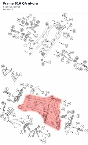 Diagram preview: Frame 616 QA el-ora (61603001100EB)