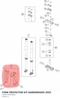 Diagram preview: FORK PROTECTOR KIT HARDENDURO 2025 (A46001094000EBJ)