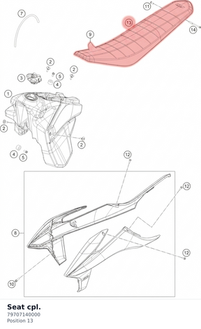 Diagram preview: Seat cpl. (79707140000)