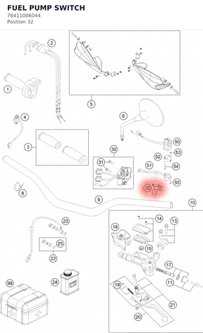 Diagram preview: FUEL PUMP SWITCH (76411006044)