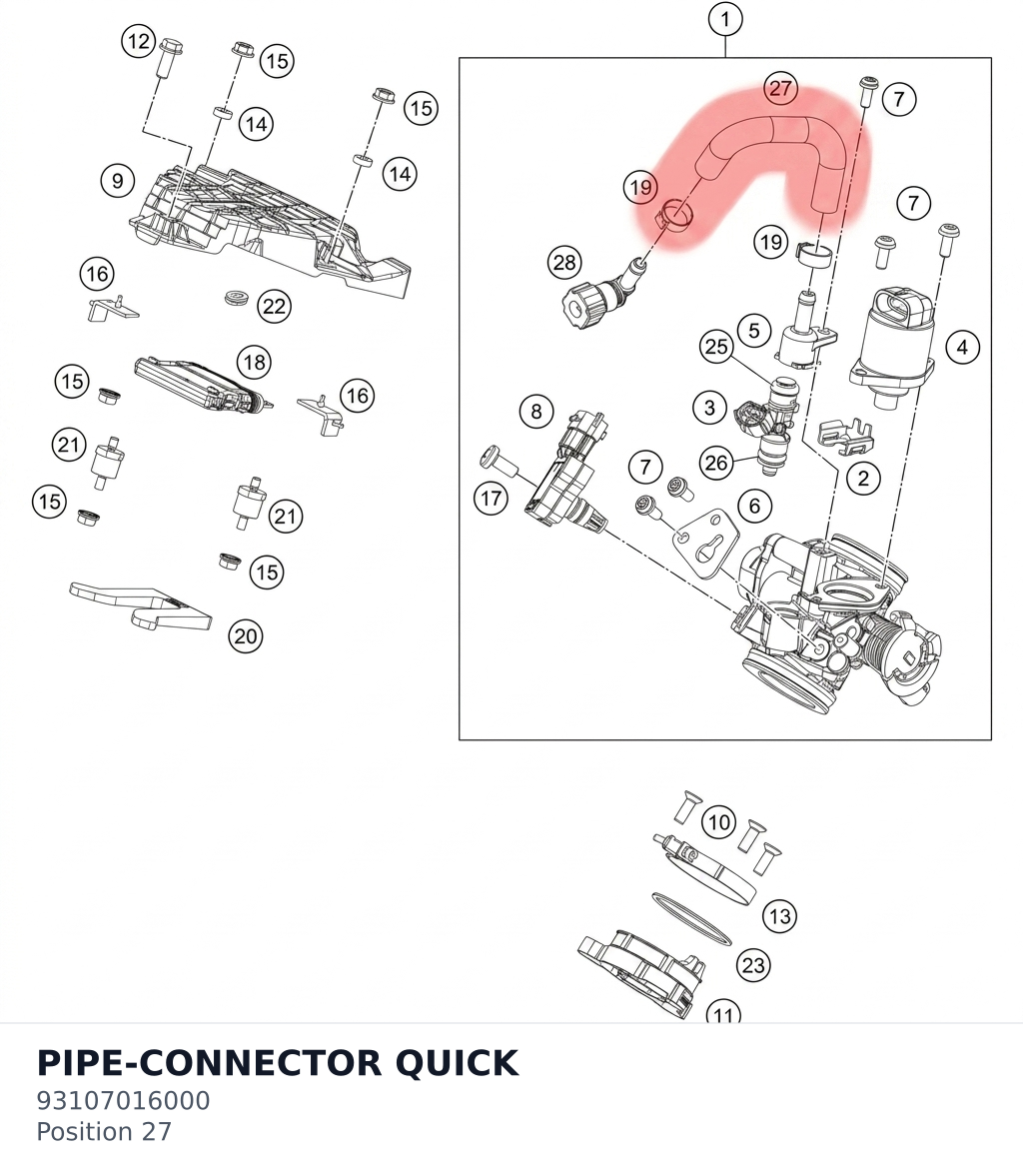 Diagram preview: PIPE-CONNECTOR QUICK (93107016000)