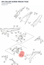 Diagram preview: HH COLLAR SCREW M6X20 TX30 (C0000240602000)