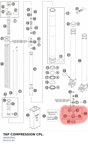 Diagram preview: TAP COMPRESSION CPL. (48600586S)