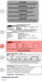 Diagram preview: TYPEPLATE USA KTM (LI22-619-11)