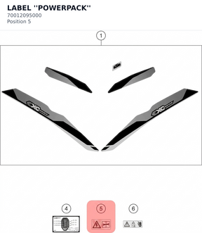 Diagram preview: LABEL ''POWERPACK'' (70012095000)