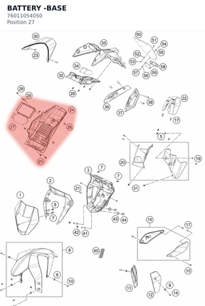 Diagram preview: BATTERY -BASE (76011054050)