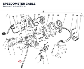 SPEEDOMETER CABLE 0A0070130 diagram position