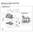 BOLT PLUG, FUEL FILLING PORT product image
