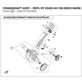 CRANKSHAFT ASSY - REPL BY 0GQ0-041100-00023 product image