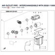 AIR OUTLET PIPE - INTERCHANGEABLE WITH  0GQ0-110005 product image