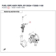 FUEL PIPE ASSY REPL BY 0GQ#-172000-1100 product image