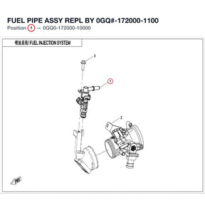 FUEL PIPE ASSY REPL BY 0GQ#-172000-1100 product image