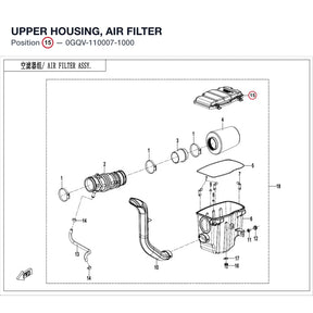 UPPER HOUSING, AIR FILTER product image