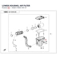 LOWER HOUSING, AIR FILTER product image