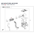 AIR OUTLET PIPE, AIR FILTER product image